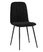 Стулья из велюра черного цвета