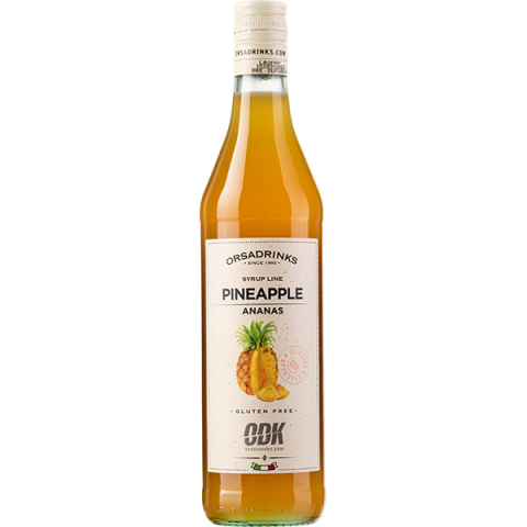 Сироп «Ананас» ODK уцененный; стекло; 0,75л; D=65,H=305мм