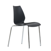 Стул СМН-234 Лила хром металл, стопируемый, черный