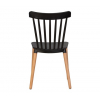 Пластиковый стул Theo черный ножки деревянные цвет бук
