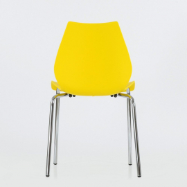 Стул СМН-234 Лила хром металл, стопируемый, желтый