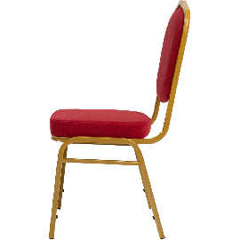 Банкетный стул Корона 20 Велюр красный, каркас золотого цвета