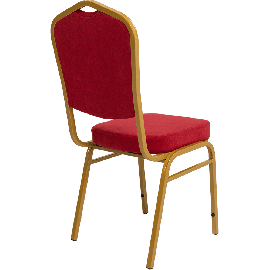 Банкетный стул Корона 20 Велюр красный, каркас золотого цвета