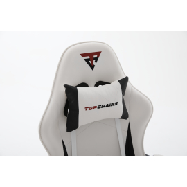 Кресло спортивное TopChairs Phantom бело-черный
