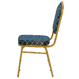 Банкетный стул Корона 20 Жаккард синий, каркас золотого цвета