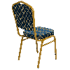 Банкетный стул Корона 20 Жаккард синий, каркас золотого цвета