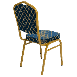 Банкетный стул Корона 20 Жаккард синий, каркас золотого цвета
