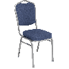 Банкетный стул Корона 20 Рогожка синяя/серебро