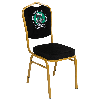 Банкетный стул Корона 20 с логотипом Велюр черный