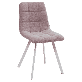 Стул CHILLI SQUARE UF860-04B сиреневый, ткань/ белый каркас