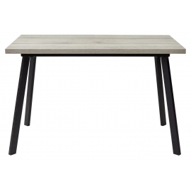 Стол ФИН 120 Дуб Шерман серый/ черный каркас