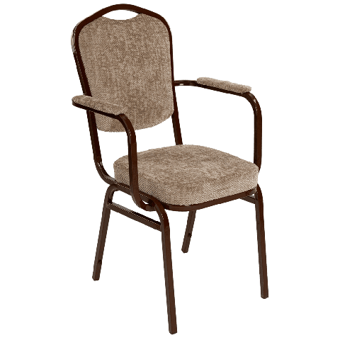 Корона 20 с подлокотниками Шенилл бежевый