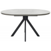 Стол КОРФУ 100 раскладной Цемент светлый / черный каркас