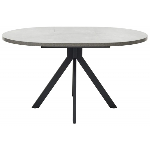 Стол КОРФУ 100 раскладной Цемент светлый / черный каркас