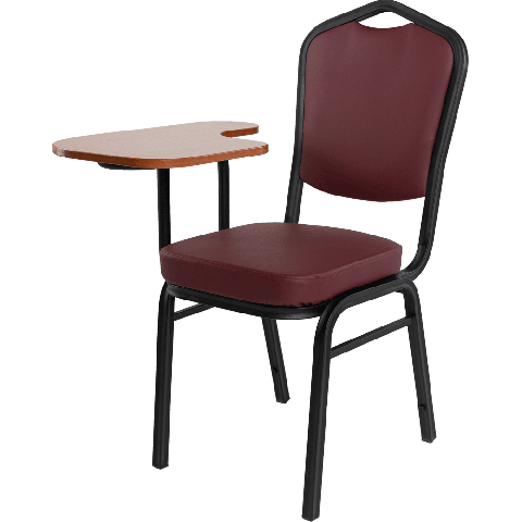 Банкетный стул Корона 25 с пюпитром Кож.зам бордовый/черный