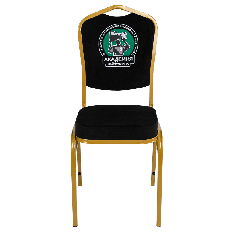 Банкетный стул Корона 20 с логотипом Велюр черный