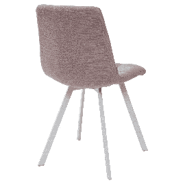 Стул CHILLI SQUARE UF860-04B сиреневый, ткань/ белый каркас