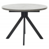 Стол КОРФУ 100 раскладной Цемент светлый / черный каркас
