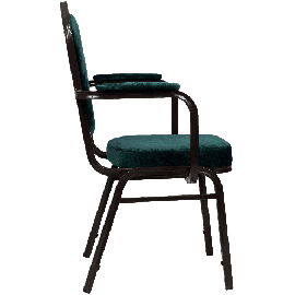 Корона 25 с подлокотниками Велюр изумруд