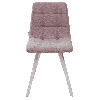 Стул CHILLI SQUARE UF860-04B сиреневый, ткань/ белый каркас