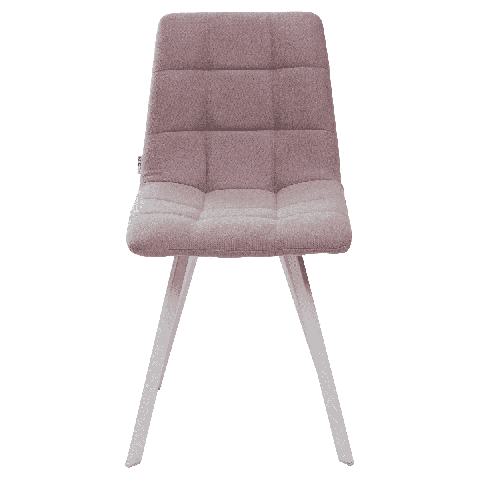 Стул CHILLI SQUARE UF860-04B сиреневый, ткань/ белый каркас