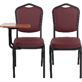 Банкетный стул Корона 25 с пюпитром Кож.зам бордовый/черный