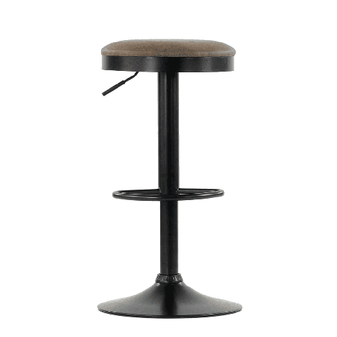 Барный стул N-129 коричневый с черным каркасом