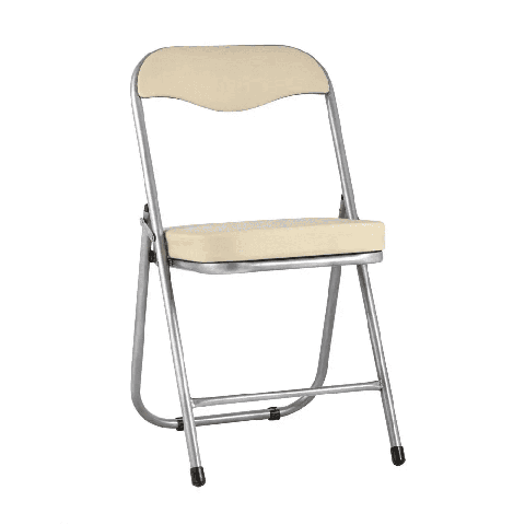 Стул складной ДЖОН металлик, кремовый