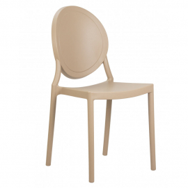 Пластиковый стул обеденный ALBERT, цвет бежевый