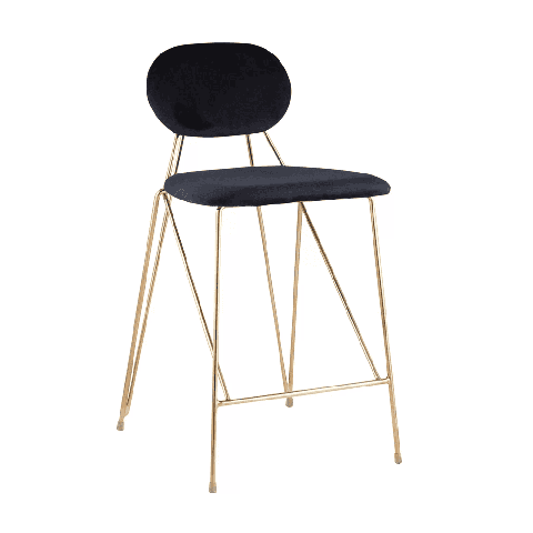 Стул Элис полубарный темно-синий