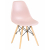 Стул обеденный Eames DSW, цвет сиденья светло-розовый, цвет основания светлый бук