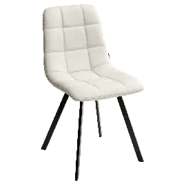 Стул CHILLI SQUARE HK017-01 светло-бежевый, PU/ черный каркас