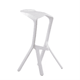 Пластиковый барный стул Miura белый