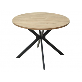 Стол ВЕГА D100 Дуб Канзас/ черный каркас