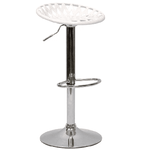 Барный стул Nest белый с пластиковым сиденьем