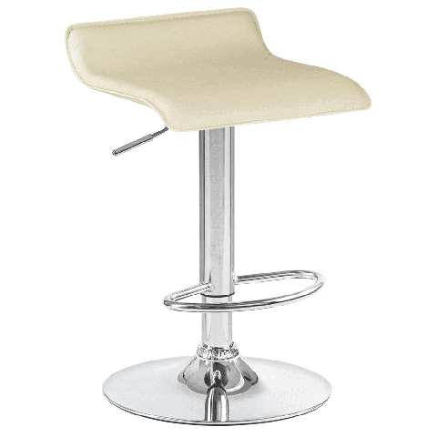 Мягкий барный стул TOMMY кремовый сиденье искусственная кожа