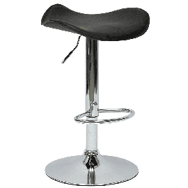 Мягкий барный стул Skat чёрный с подъемным механизмом