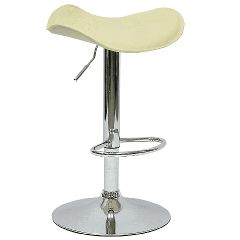 Мягкий барный стул Skat бежевый с мягким сиденьем