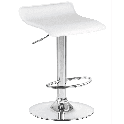 Мягкий стул барный TOMMY белый сиденье искусственная кожа