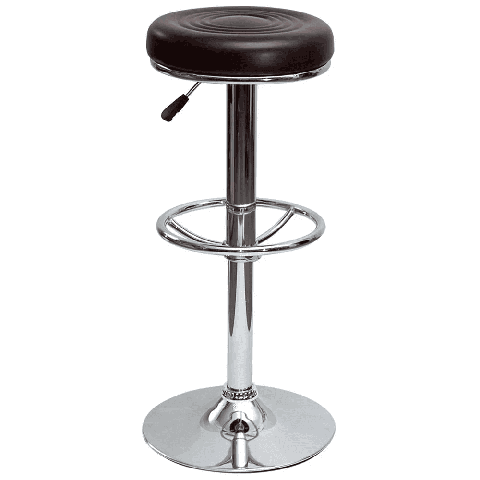 Барный стул Camp коричневый мягкое сиденье из экокожи