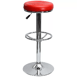 Барный стул Camp красный с подъемным механизмом