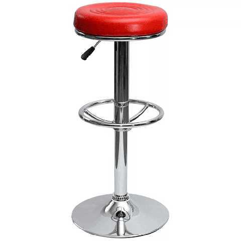 Барный стул Camp красный с подъемным механизмом
