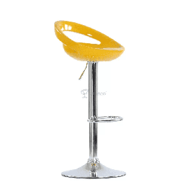 Барный стул Disco желтый, жесткое сиденье из пластика