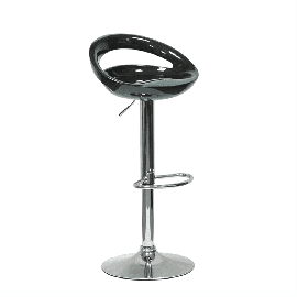 Барный стул Disco черный, сиденье пластик, ножка с газ-лифт