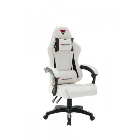 Кресло спортивное TopChairs Phantom бело-черный