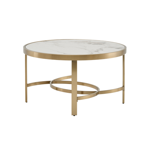 Журнальный столик Адриана 80*80 см светлая керамика