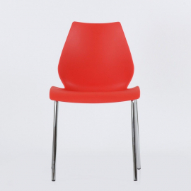 Стул СМН-234 Лила хром металл, стопируемый, красный