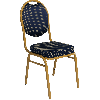Банкетный стул Премьер Жаккард корона синяя/золото