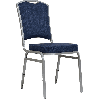 Банкетный стул Манхэттен 20 Рогожка синий, каркас серого цвета