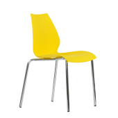 Стул СМН-234 Лила хром металл, стопируемый, желтый